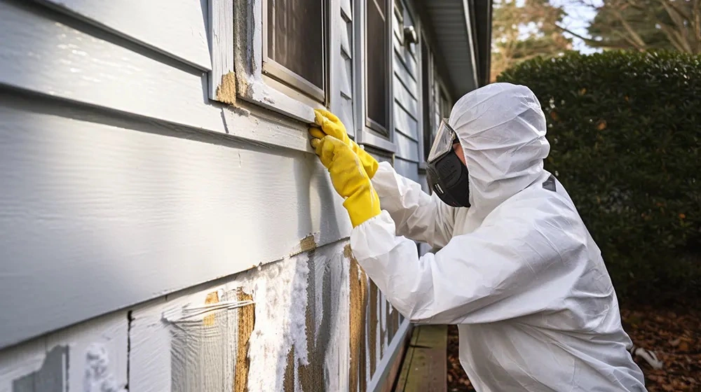 What does asbestos siding look like